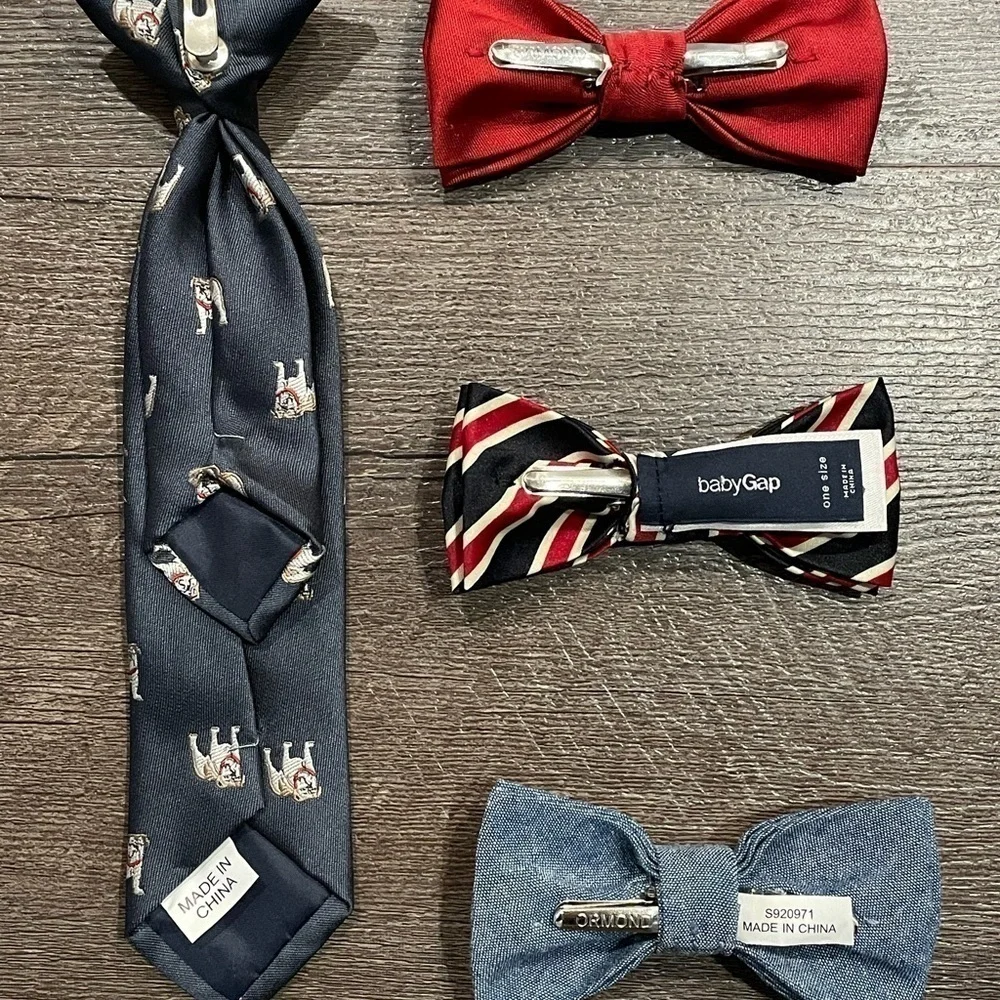 Bundle of Gap and Old Navy Kid’s Clip-On Bow Ties and Tie
